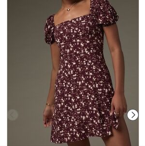 Francesca's Collections Burgundy Floral Top